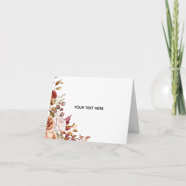 Skapa ditt eget blomsterfaltet tackkort (Framsida)