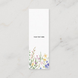 Skapa ditt eget blomsterkort för företag mini visitkort