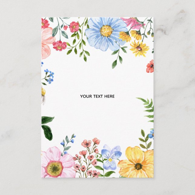 Skapa ditt eget blomsterkort för inneslutning tilläggskort (Framsida)