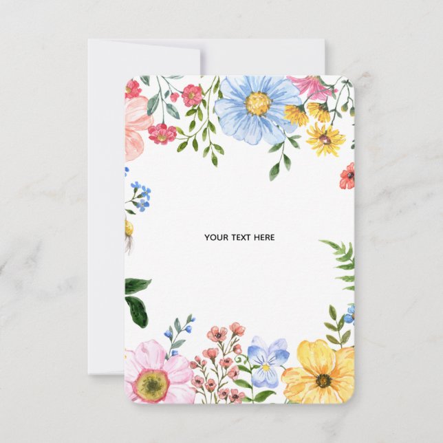 Skapa ditt eget blomsterkort för svar (Framsida)
