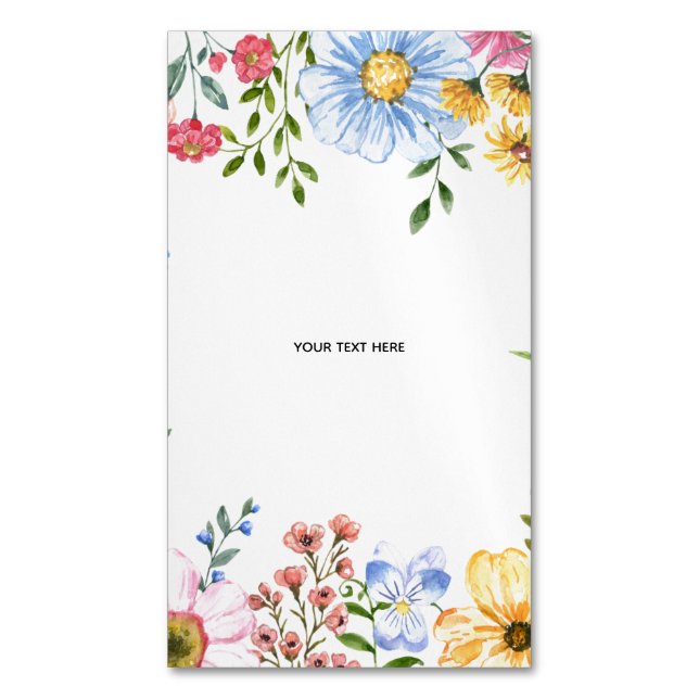 Skapa ditt eget blomsterkort Magnet (Framsida vertikal)
