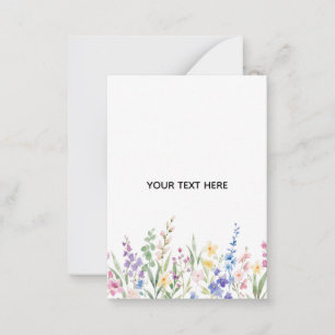 Skapa ditt eget blomsterkort med platt design anteckningskort