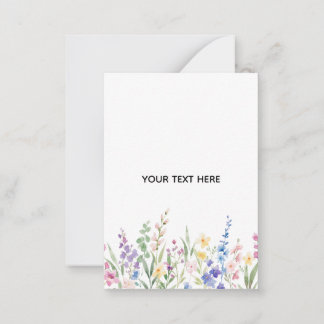 Skapa ditt eget blomsterkort med platt design anteckningskort