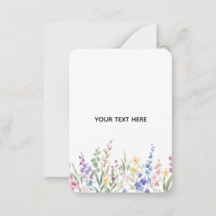Skapa ditt eget blomsterkort med platt design anteckningskort