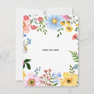 Skapa ditt eget blomsterkort med platt not anteckningskort