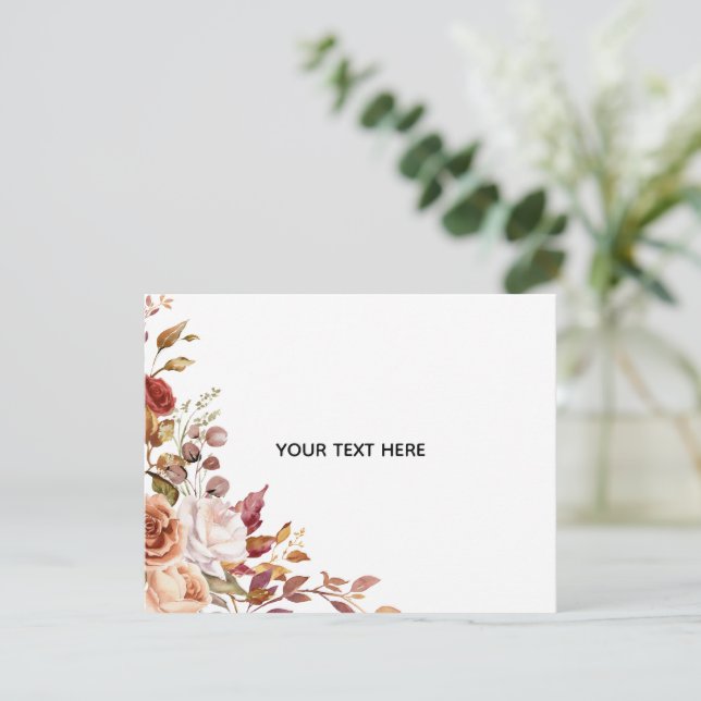 Skapa ditt eget blomsterkort med platt not anteckningskort (Stående Fram)