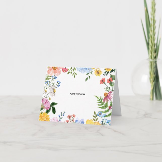 Skapa ditt eget blomsterkort med vikning kort (Framsida)
