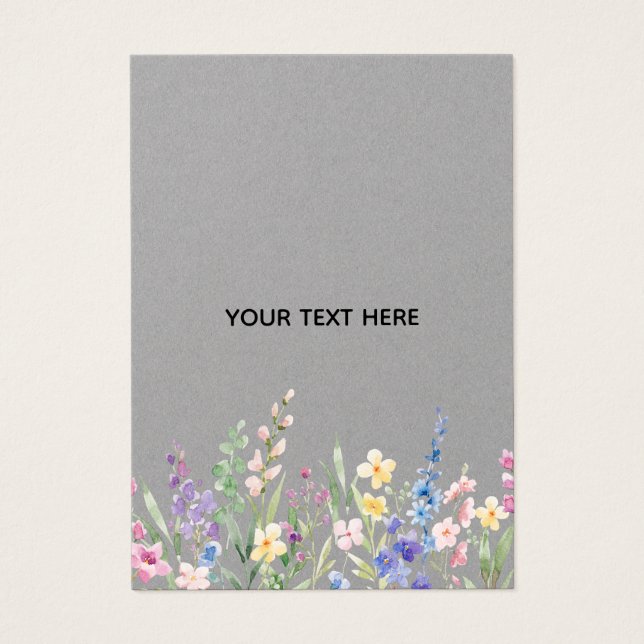 Skapa ditt eget blomsterprofilkort visitkort (Framsidan)