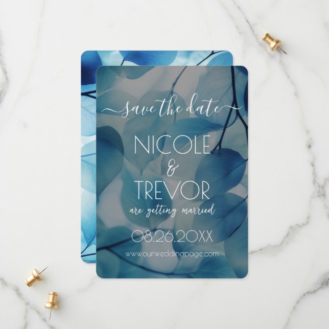 Skapa ditt eget - Blue X-Ray Löv Spara Datumet (Fram/Back In Situ)