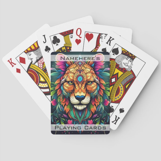 Skapa ditt eget boho-stam, totem casinokort (Baksidan)