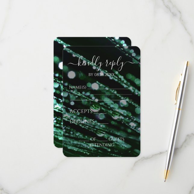 Skapa ditt eget - Bokeh Frosted Grenar OSA Kort (Fram/Back In Situ)