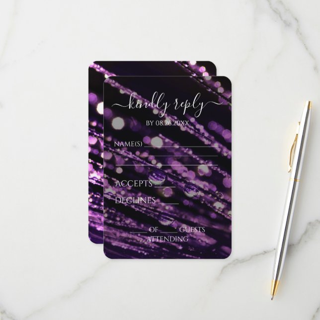 Skapa ditt eget - Bokeh Frosted Grenar OSA Kort (Fram/Back In Situ)