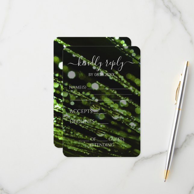 Skapa ditt eget - Bokeh Frosted Grenar OSA Kort (Fram/Back In Situ)