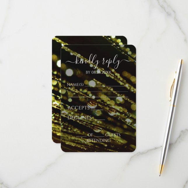 Skapa ditt eget - Bokeh Frosted Grenar OSA Kort (Fram/Back In Situ)