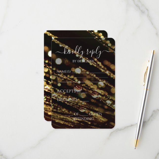 Skapa ditt eget - Bokeh Frosted Grenar OSA Kort (Fram/Back In Situ)