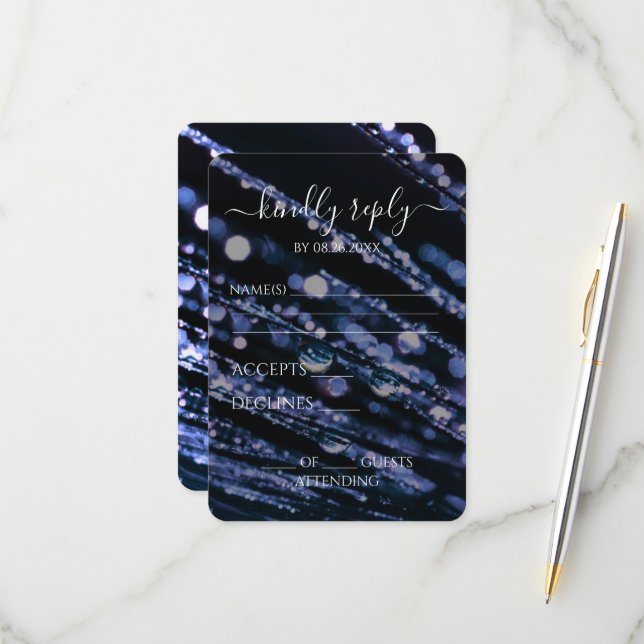 Skapa ditt eget - Bokeh Frosted Grenar OSA Kort (Fram/Back In Situ)