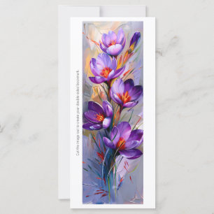 Skapa ditt eget bokmärkskort för Lila Crocuses