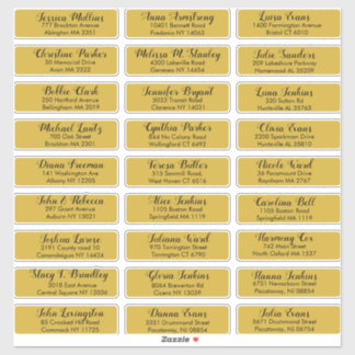 Skapa ditt eget Bröllop Guest Adress Guld Black Klistermärken