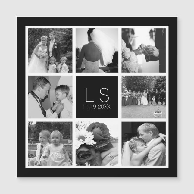 Skapa ditt eget Bröllop Photo Collage Monogram (Framsida)