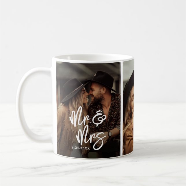 Skapa Ditt Eget Bröllopsfoto Kaffemugg (Vänster)