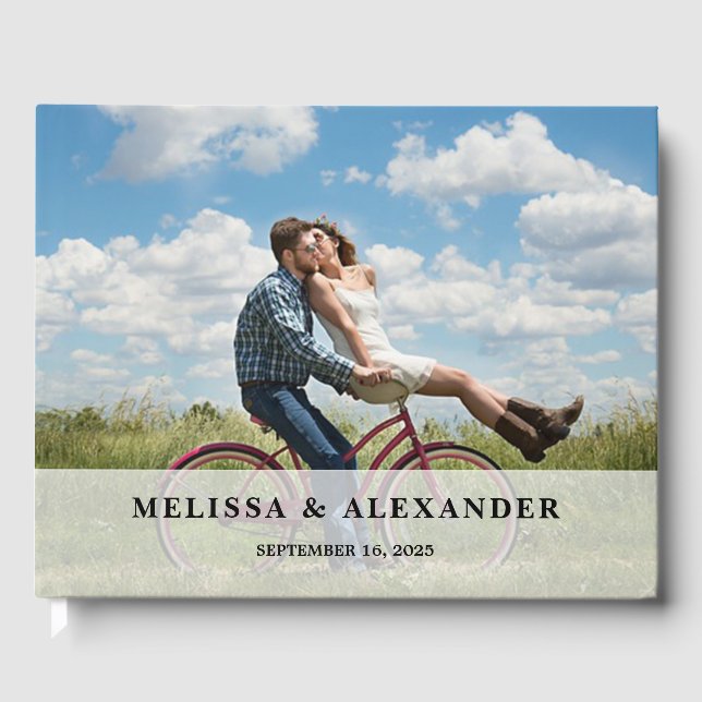 Skapa ditt eget brudfoto bröllop modern gästböcker (Framsida)