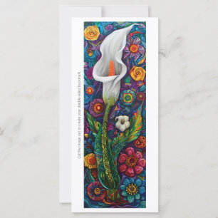 Skapa ditt eget Calla Lily Dot Art Bookmark-kort