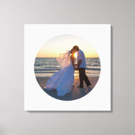 Skapa ditt eget cirkelformat Bröllop-foto Canvastryck