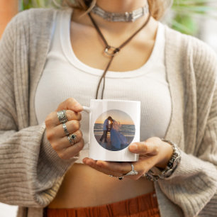 Skapa ditt eget cirkelformat Bröllop-foto Kaffemugg