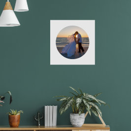 Skapa ditt eget cirkelformat Bröllop-foto Poster