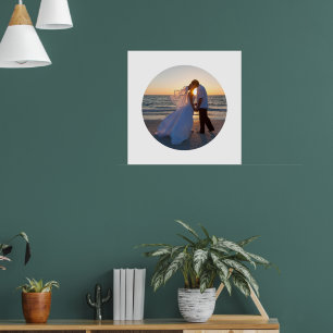 Skapa ditt eget cirkelformat Bröllop-foto Poster
