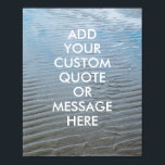 Skapa ditt eget citattecken poster<br><div class="desc">Skapa din egen anpassningsbar-offert poster väggkonst. Anpassa den här poster utskriften med modern minimalistisk typografi och sandstranden i struktur.</div>