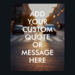 Skapa ditt eget citattecken poster<br><div class="desc">Skapa din egen anpassningsbar-offert poster väggkonst. Anpassa den här poster utskrift med modern minimalistisk typografi och gatunamat.</div>