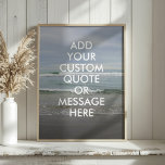 Skapa ditt eget citattecken poster<br><div class="desc">Skapa din egen anpassningsbar-offert poster väggkonst. Anpassa den här poster utskrift med modern minimalistisk typografi och havets vinkara landskap.</div>