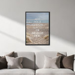 Skapa ditt eget citattecken poster<br><div class="desc">Skapa din egen anpassningsbar-offert poster väggkonst. Anpassa den här poster utskriften med modern minimalistisk typografi och tropisk strandsandbotten.</div>
