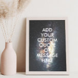 Skapa ditt eget citattecken poster<br><div class="desc">Skapa din egen anpassningsbar-offert poster väggkonst. Anpassa den här poster utskriften med modern,  minimalistisk typografi och himlens nattstjärna i rymden.</div>