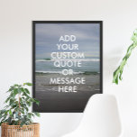 Skapa ditt eget citattecken poster<br><div class="desc">Skapa din egen anpassningsbar-offert poster väggkonst. Anpassa den här poster utskrift med modern minimalistisk typografi och havets vinkara landskap.</div>
