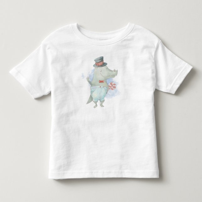 Skapa ditt eget Cute Alligator Lollipop T Shirt (Framsida)