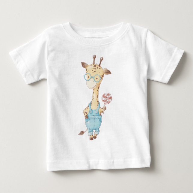 Skapa ditt eget Cute Giraffe Lollipop T Shirt (Framsida)