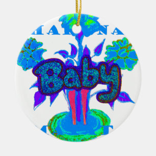 Skapa ditt eget Cute Nice, vackert Glitter Baby Julgransprydnad Keramik
