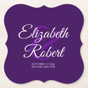 Skapa ditt eget Elegant bröllop-stam Namn Underlägg Papper