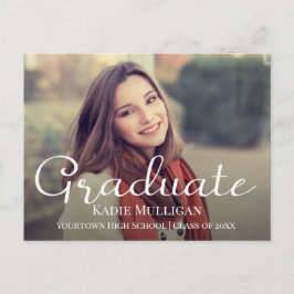 Skapa ditt eget Elegant-skript Studenten-foto Meddelande Vykort