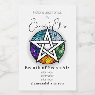 Skapa ditt eget Elemental Pentacle Mat Etikett