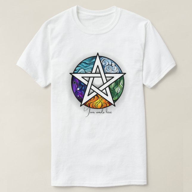 Skapa Ditt Eget Elementära Pentaklet T Shirt (Design framsida)