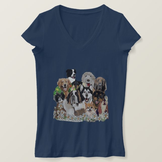 Skapa ditt eget eller inte Lycklig Hund Pack T-S T Shirt (Design framsida)