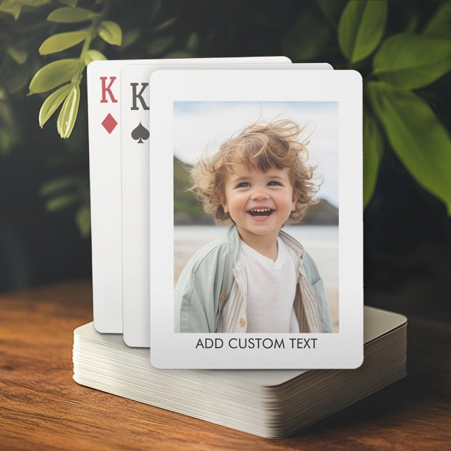 Skapa ditt eget enstaka fotogalleri, vitt gräns casinokort (Custom Poker Playing Cards)