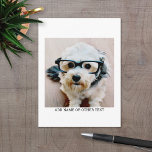 Skapa ditt eget enstaka fotogalleri, vitt gräns vykort<br><div class="desc">Lägg till din favoritselfie eller porträtt från en vän. Använda ett fyrkantigt foto om du vill skapa en unik och personlig gåva eller behålla till hipstervalpen och göra ett trendig till keepy. Om du behöver justera bilder klickar du på verktyg för att anpassa ändringar.</div>