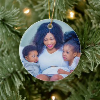 Skapa Ditt Eget Familjebarn Foto Julgransprydnad Keramik
