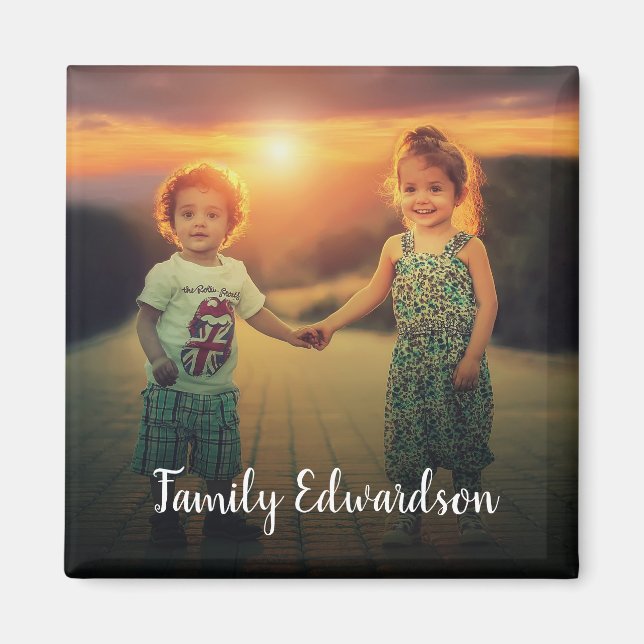 Skapa ditt eget familjefogram namn magnet (Framsidan)