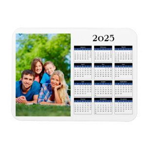 Skapa ditt eget familjefoto 2025 Kalendermagnet Magnet