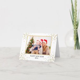 Skapa ditt eget familjefoto med Gott nytt år-vikt Helgkort